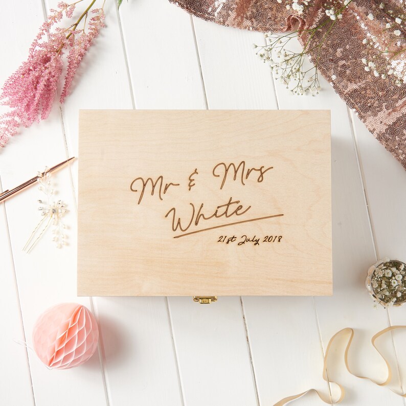 Personalised Wedding Keepsake Box - Sundays Daughter