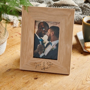 Personalised Wooden Wedding Photo Frame