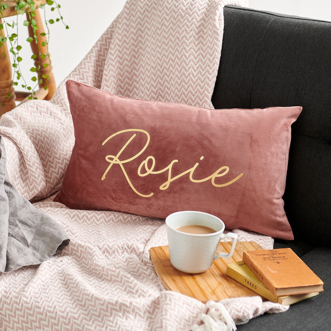 Personalised Velvet Cushion Etsy