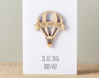 Personalised Hot Air Balloon Card