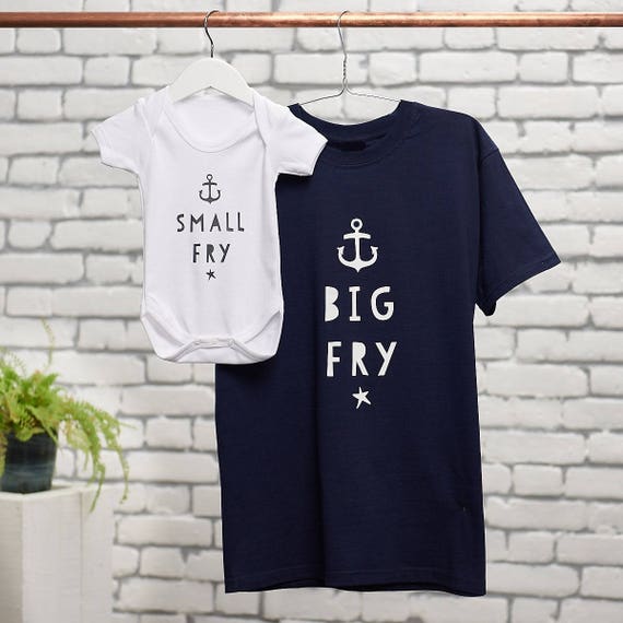 Big Fry Little Fry T Shirt and Baby Grow Set | Etsy