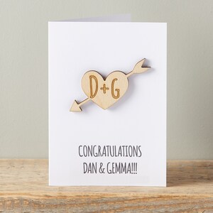 Tarjeta personalizada de parejas Cupid Heart