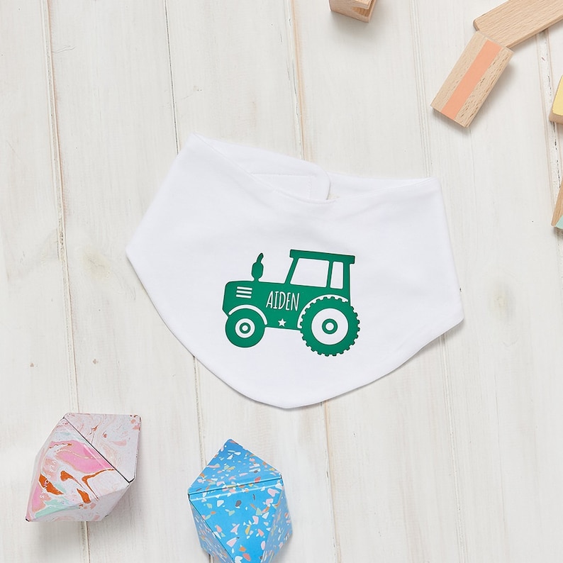 Personalised Baby Bib Orange Birthday Owl Design