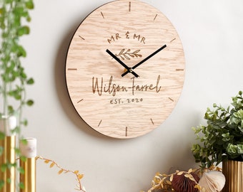 Personalised Couples Anniversary Clock