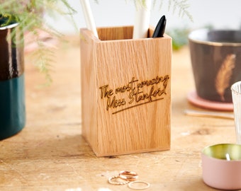 Personalised Thank You Teacher Gift Pen Holder