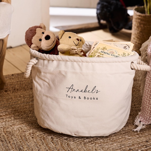 Personalised toy storage bag hotsell