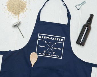 Personalised Craft Beer Brewmaster Apron