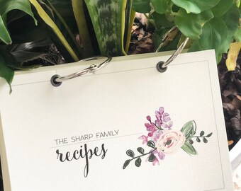 Recipe Card Book - Floral Design
