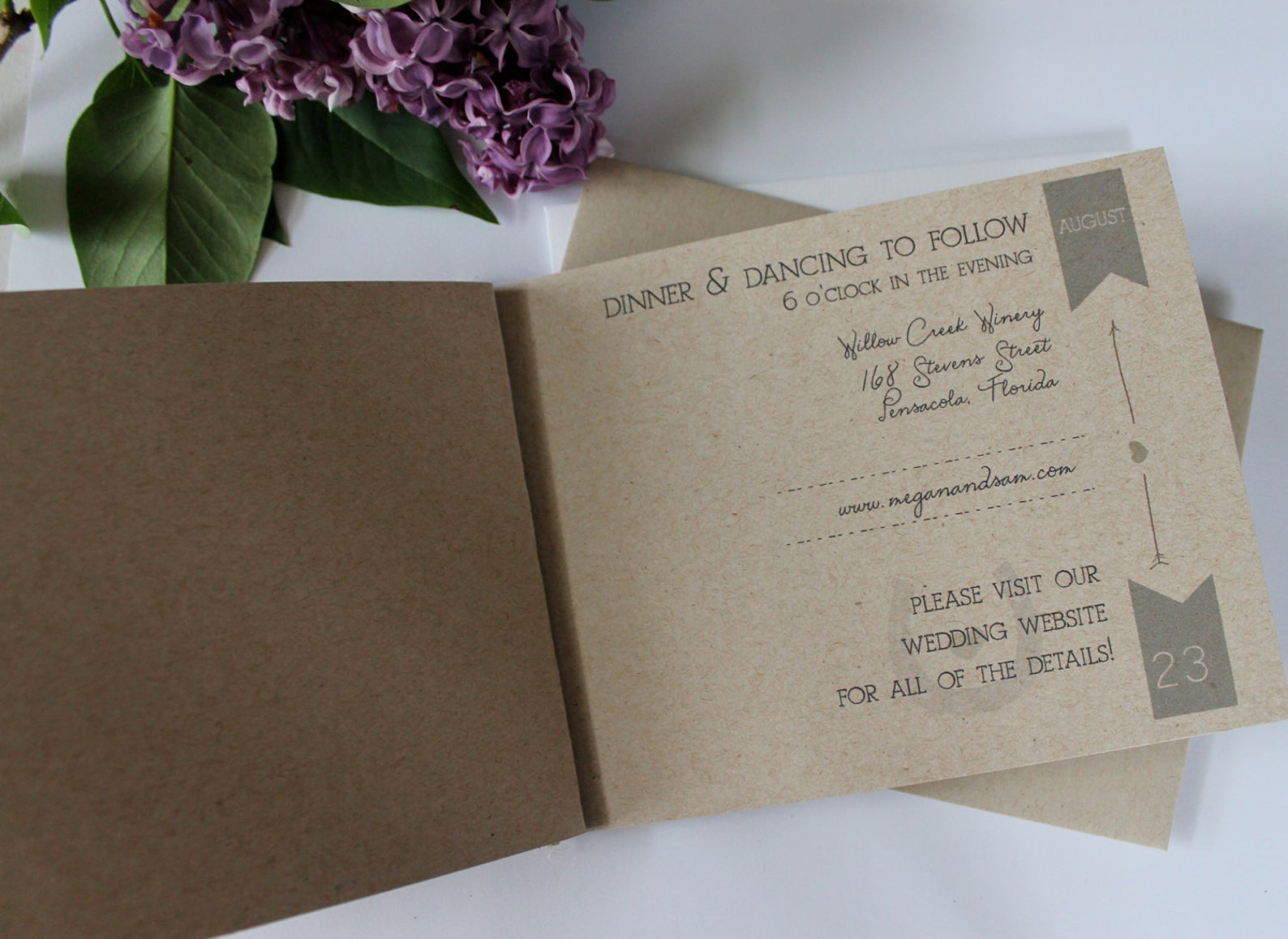 Rustic Wedding Invitation Etsy