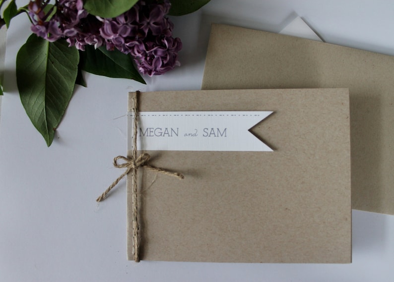 Rustic Wedding Invitation Etsy