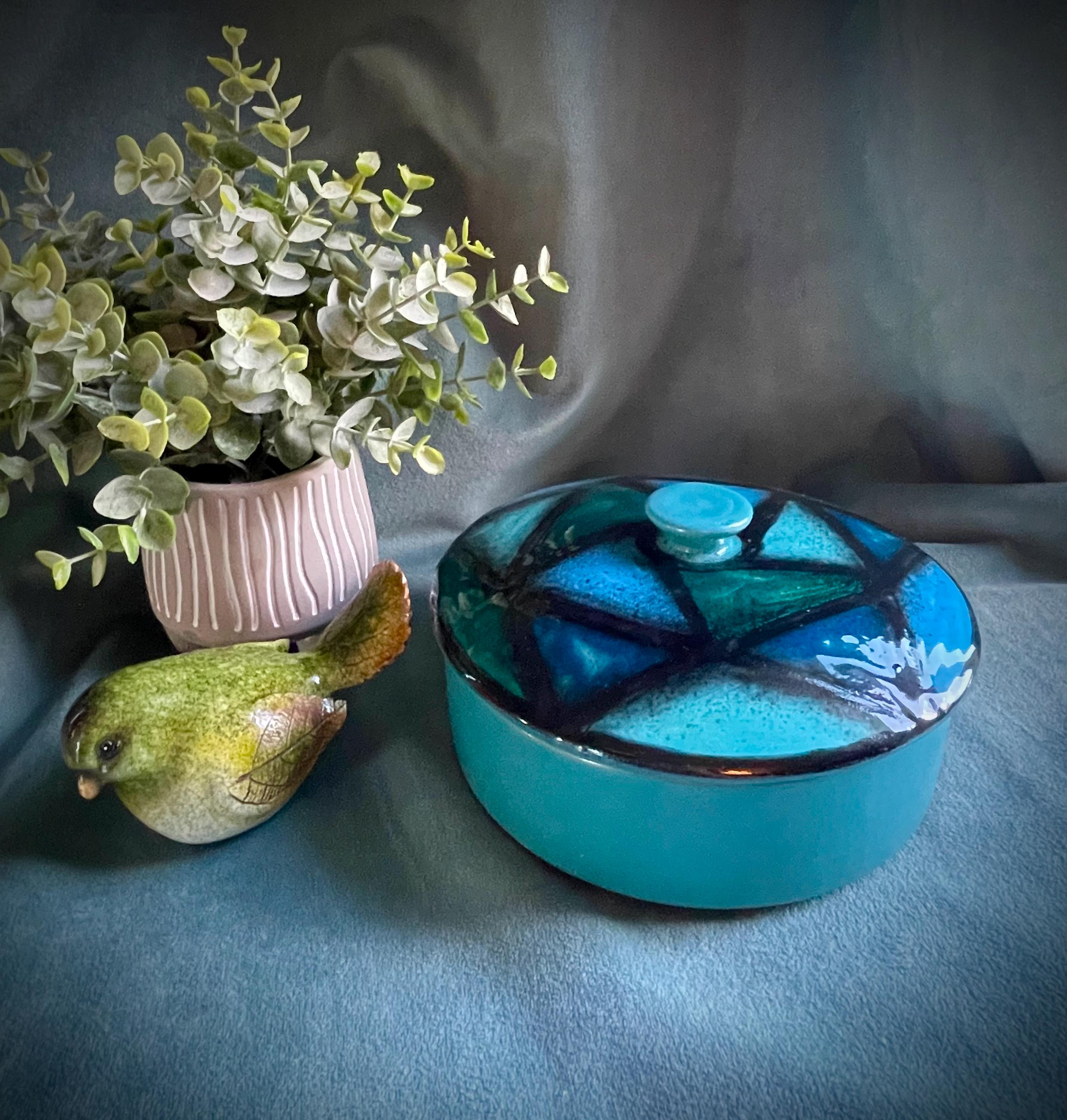 Bitossi Vetrata Covered Casserole Dish Mid Century Modern Aldo