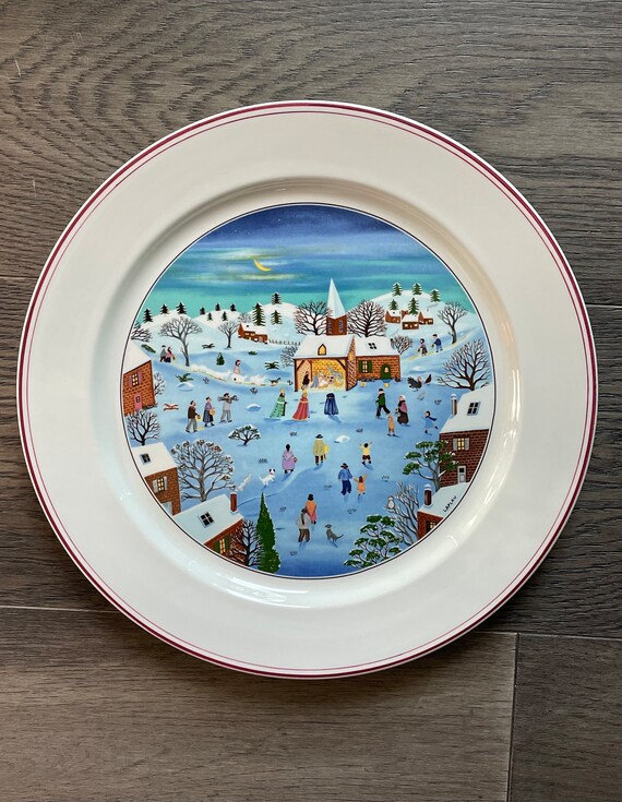 Villeroy & Boch Naif Christmas Porcelain Serving Chop Plate