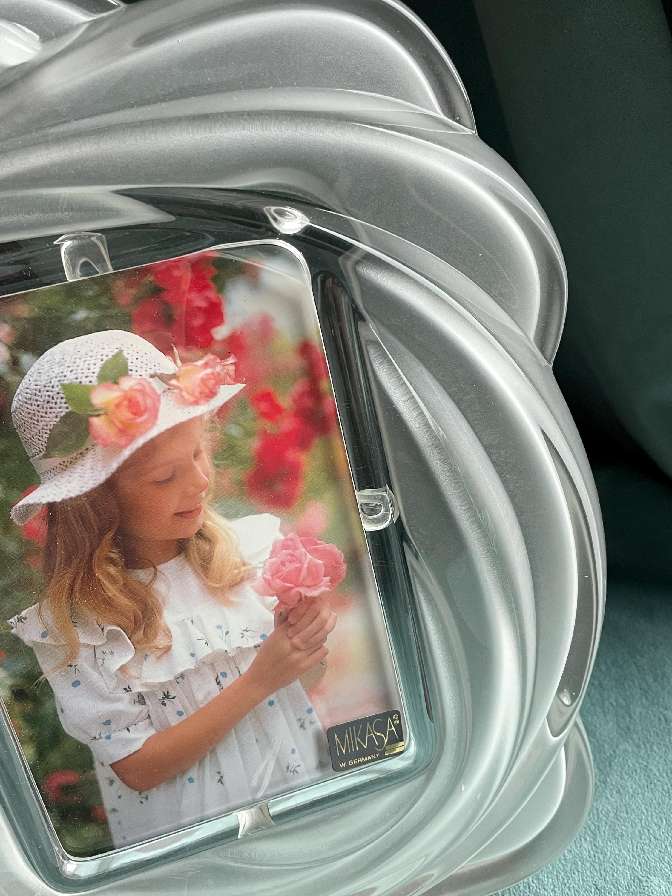 Vintage Mikasa Crystal Love Knot Photo Frame - 4x6, Made in 