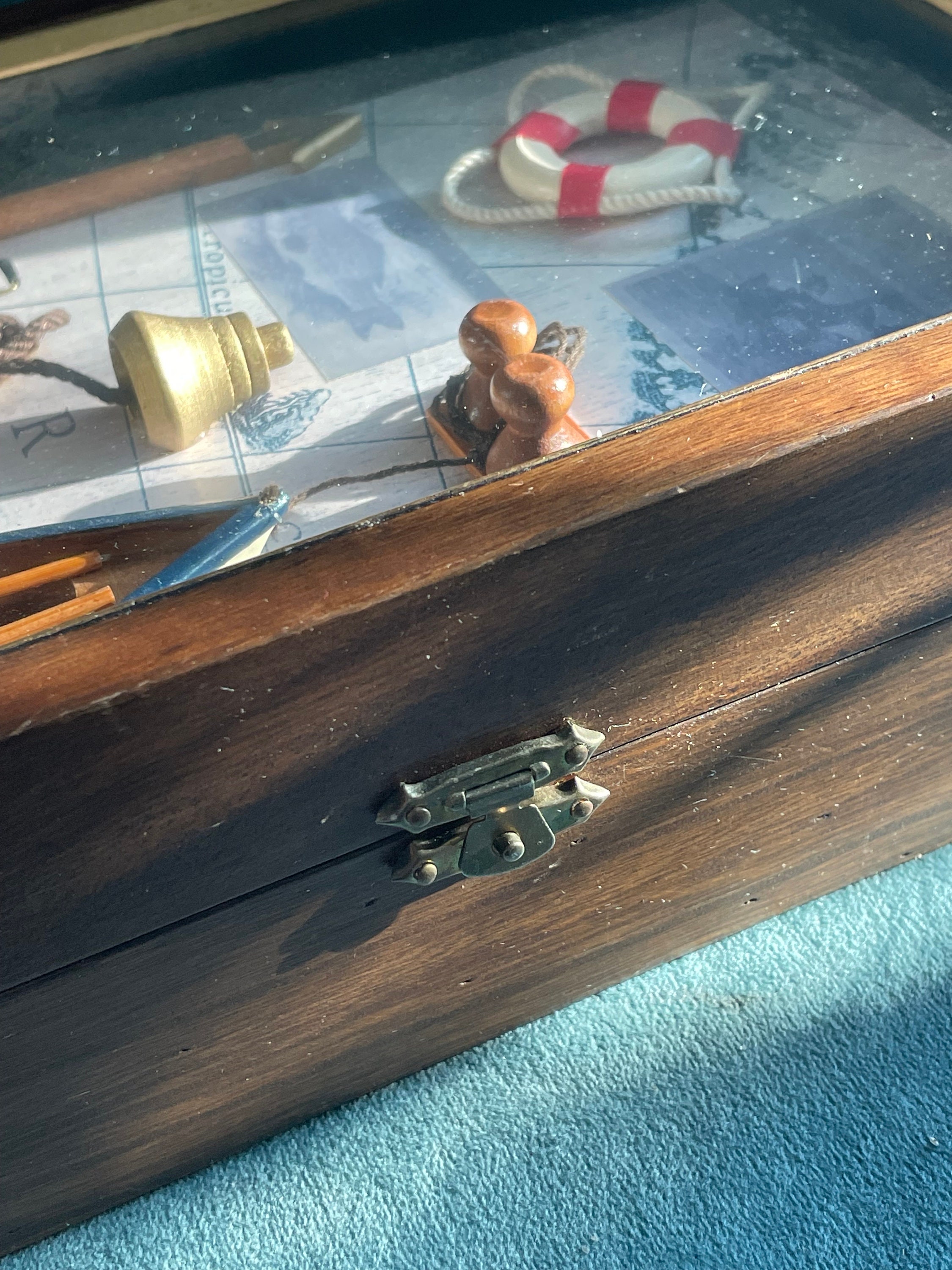Shadow Box Keychain Vintage Nautical Shadow Box Hidden Key Holder Cabinet Wall Mount - Etsy