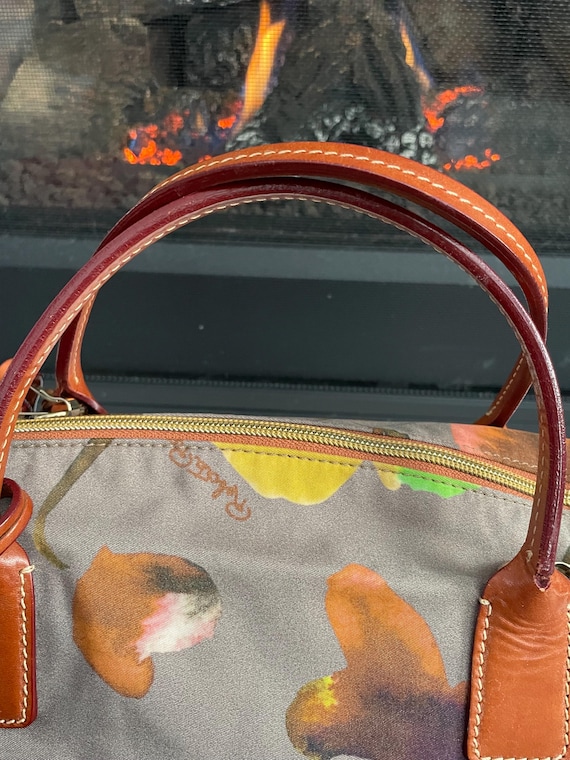 Roberta Pieri Robertina Flower Classic Small Tote Handbag Taupe View 6