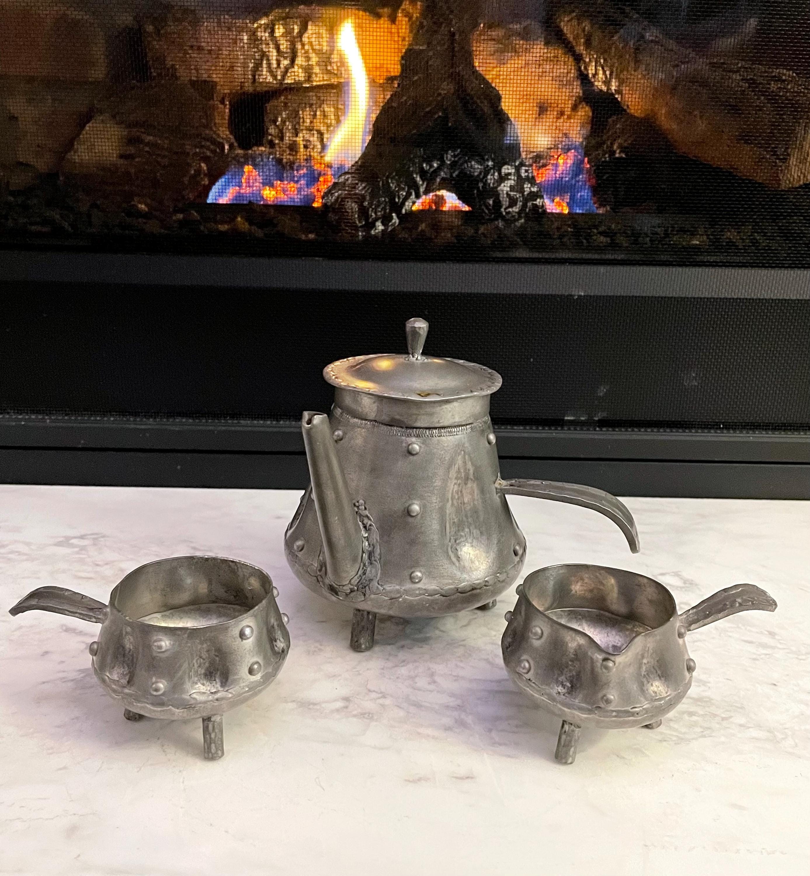 S. Borg Norway Brutalist Zinn Pewter Coffee Set - Etsy
