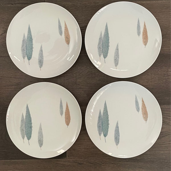 Vintage Noritake Mid Century Namiki Ceramic Dinner Plates Set of 4