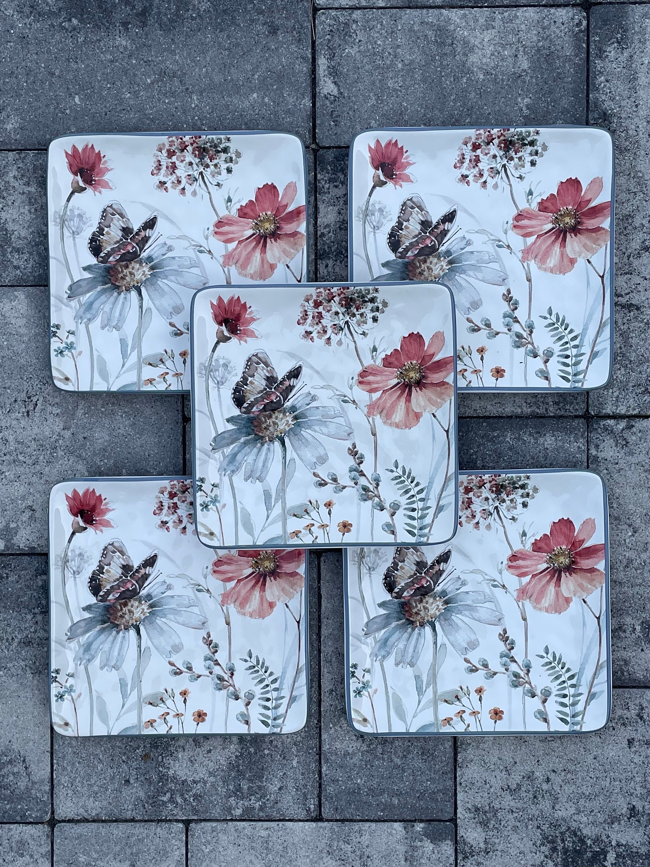 Certified International A Country Weekend Lisa Audit Appetizer, Salad or  Dessert Plates Set of