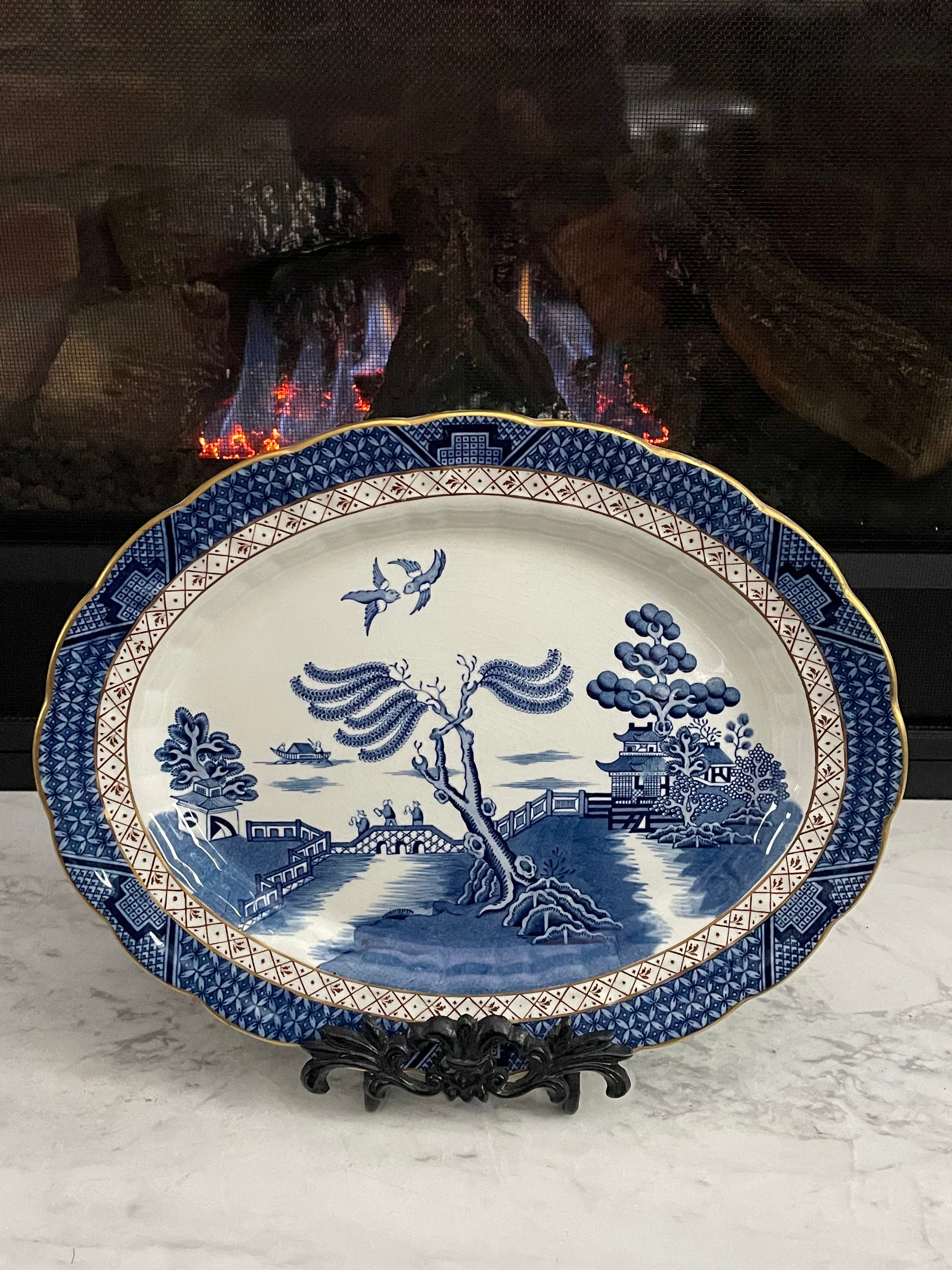 Booths Blue Willow China Platter Blue And Booths Old Willow China