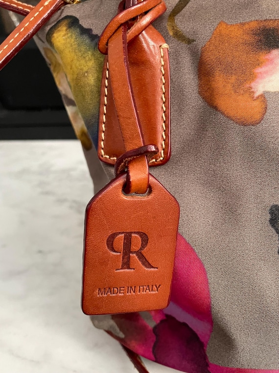 Roberta Pieri Robertina Flower Classic Small Tote Handbag Taupe View 4