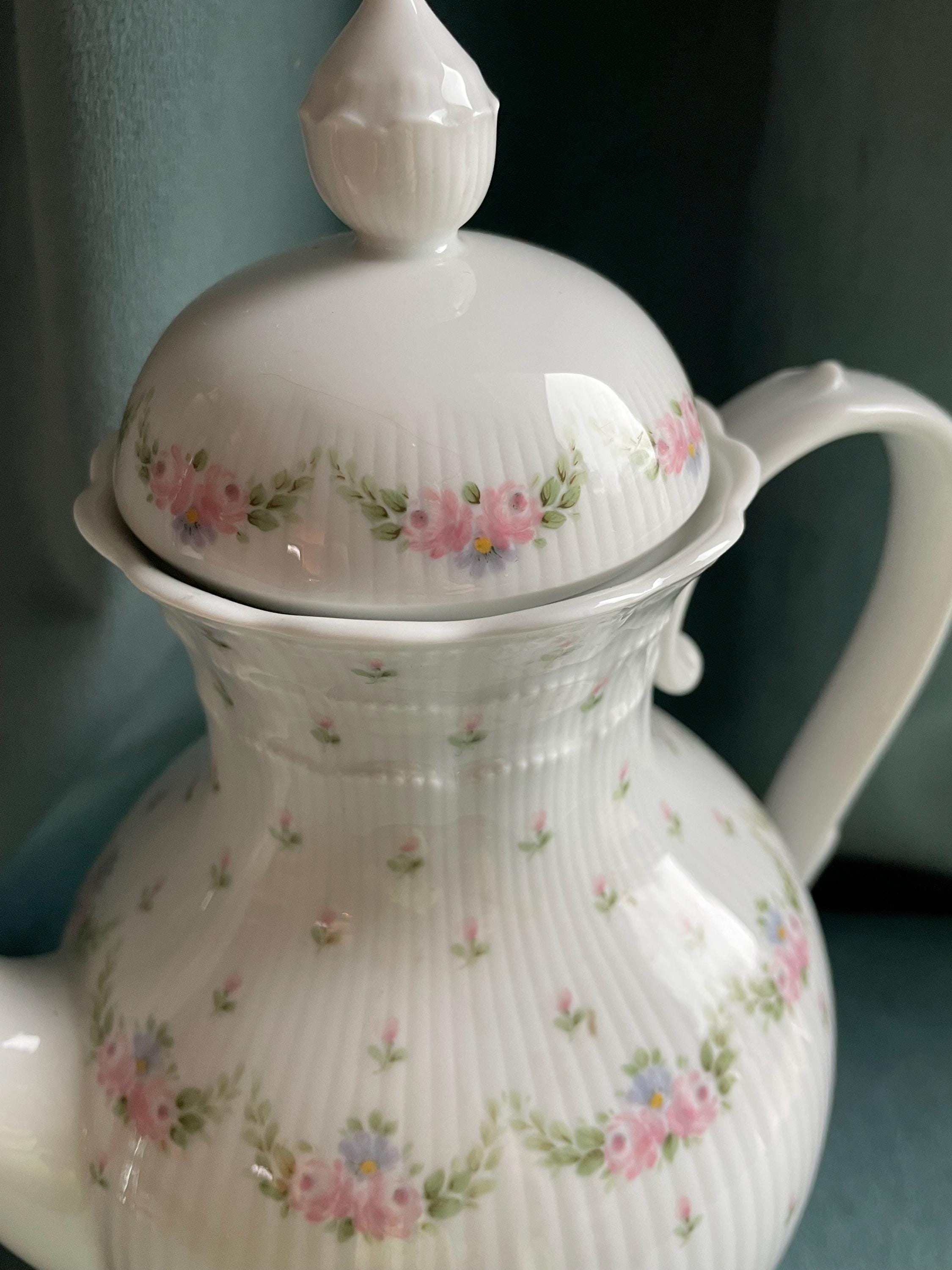 Vintage Kaiser Romantica Porcelain Coffee Set: Floral Marseille