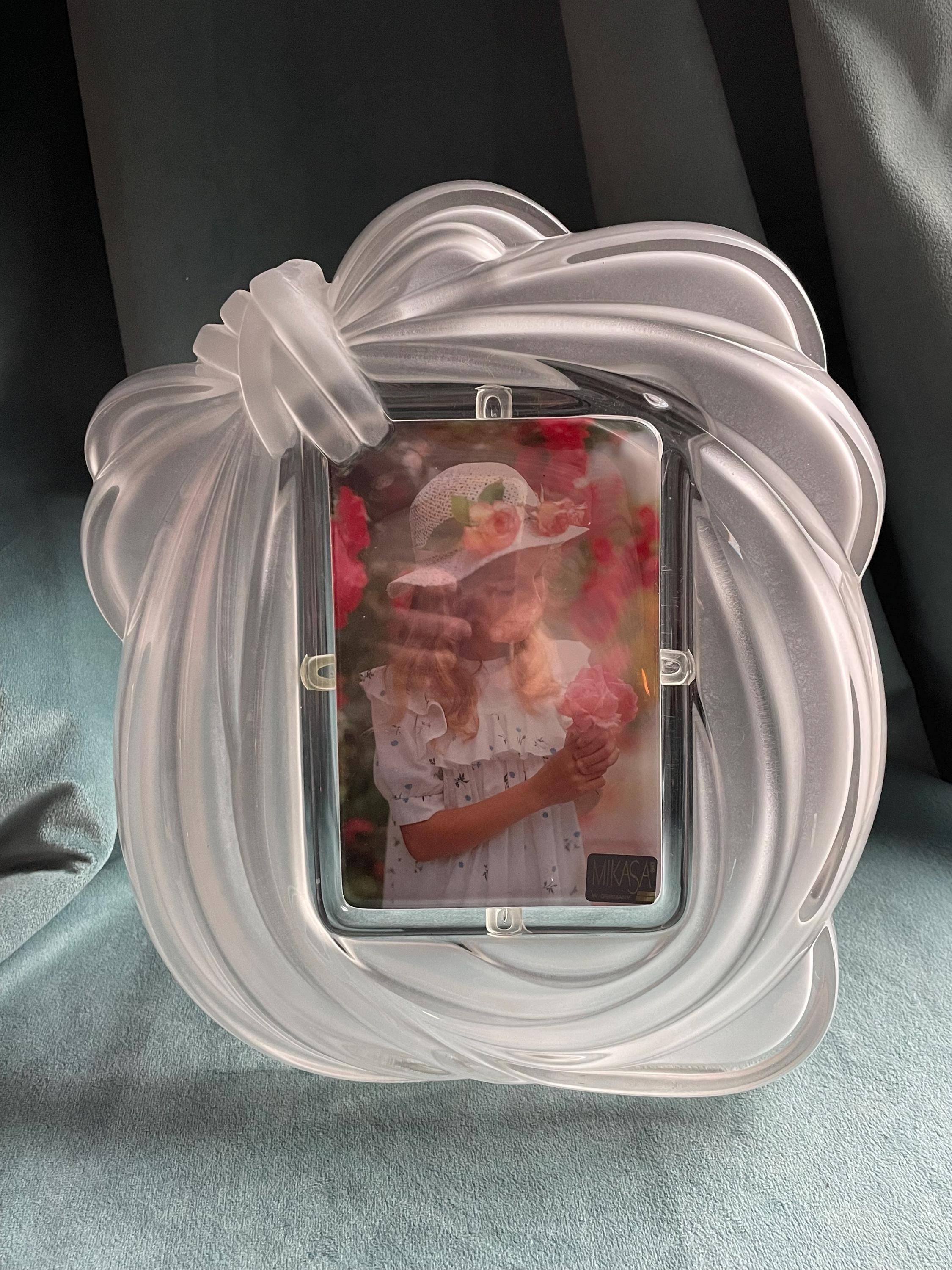 Vintage Mikasa Crystal Love Knot Photo Frame - 4x6, Made in 