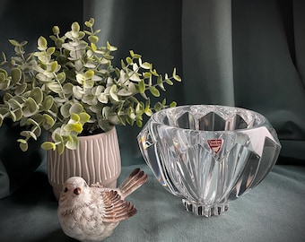 Orrefors Zodiac Crystal Bowl Contemporary Modern by Erika Lagerbielke