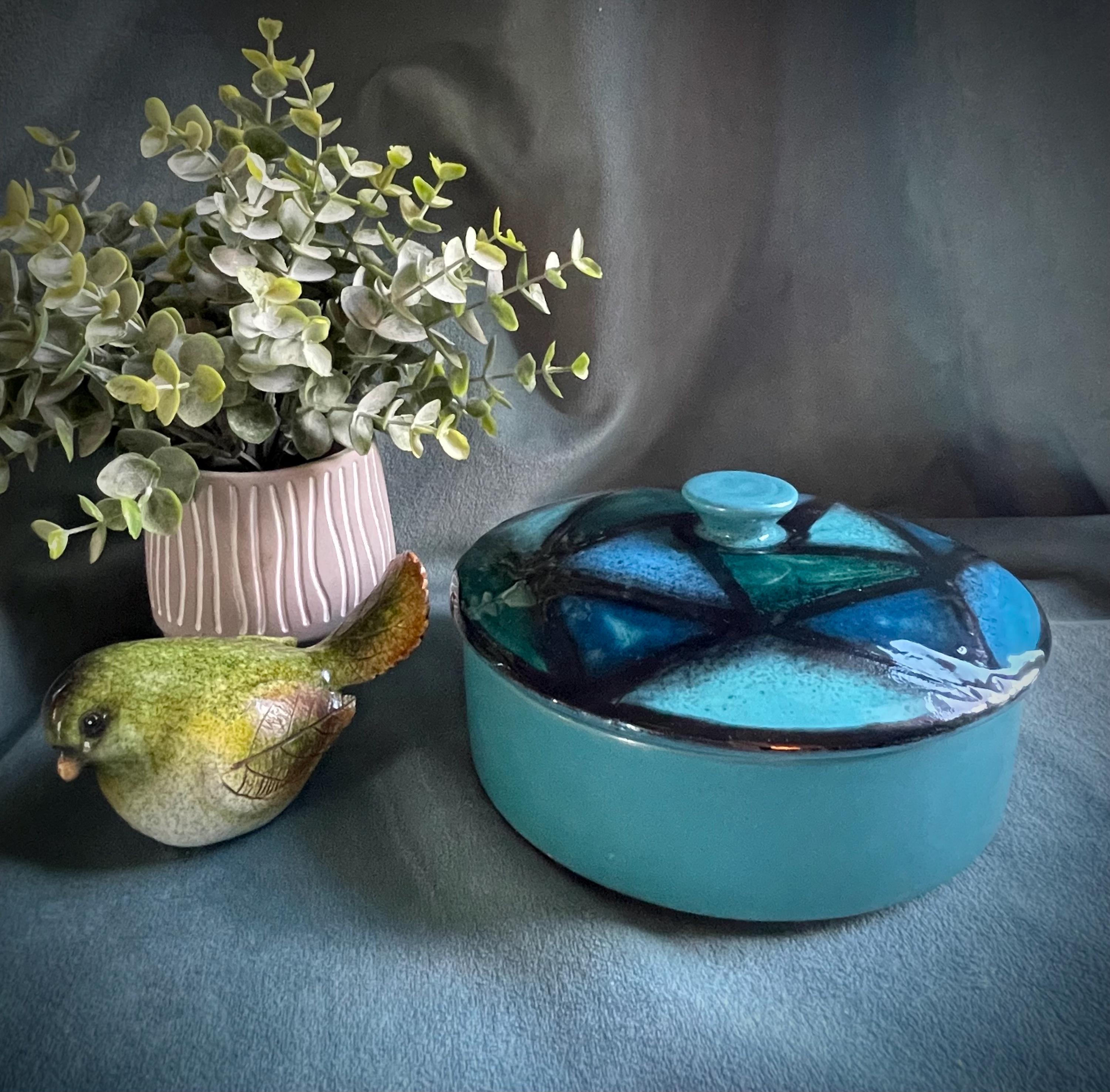 Bitossi Vetrata Covered Casserole Dish Mid Century Modern Aldo