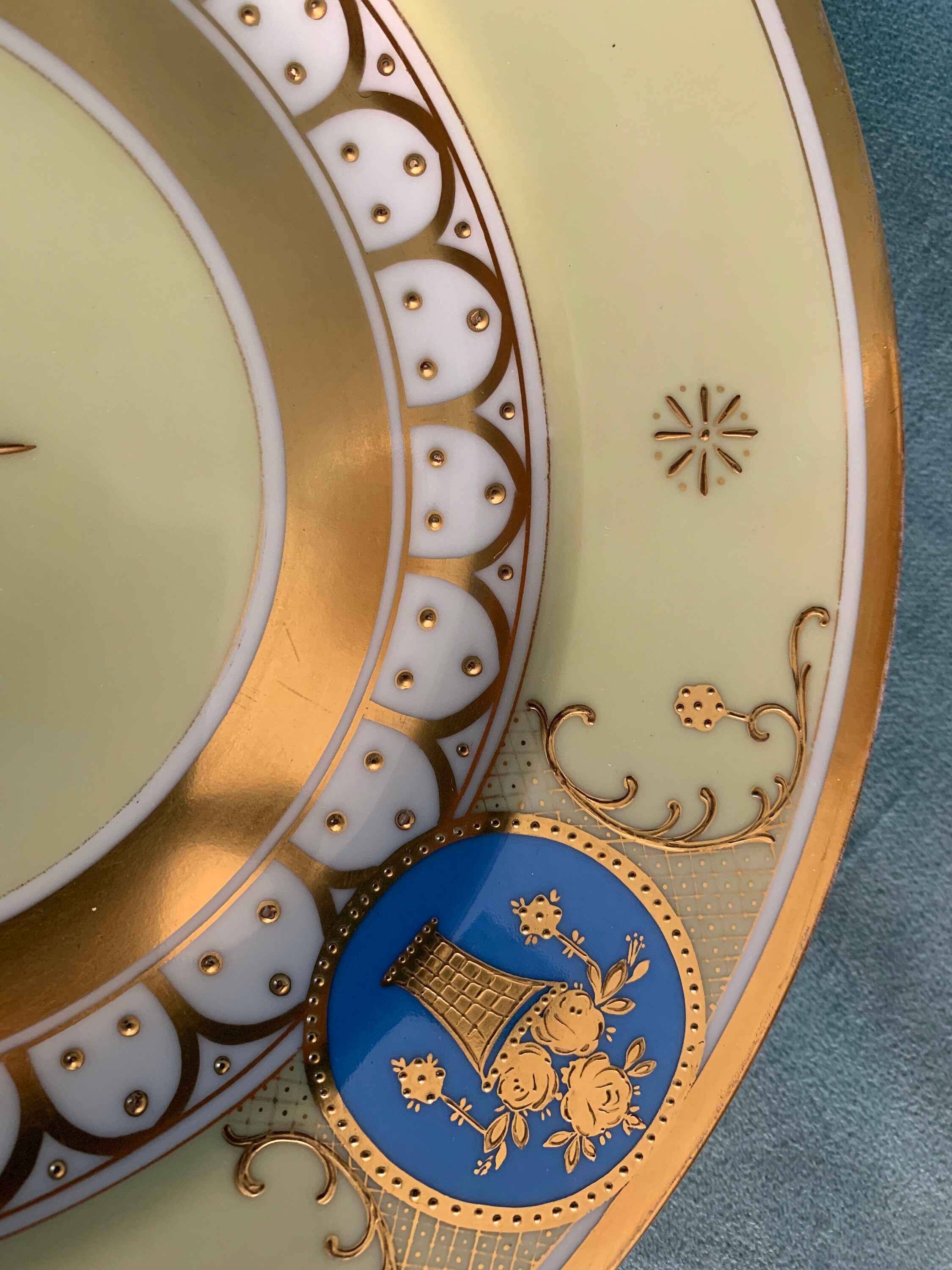 Vintage Pirkenhammer Czechoslovakia Porcelain Cabinet Plate Dinner Vintage Pirkenhammer Czechoslovakia Porcelain Cabinet Plate Dinner