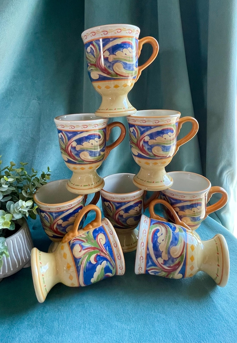 Pfaltzgraff Villa Della Luna Pedestal Mugs