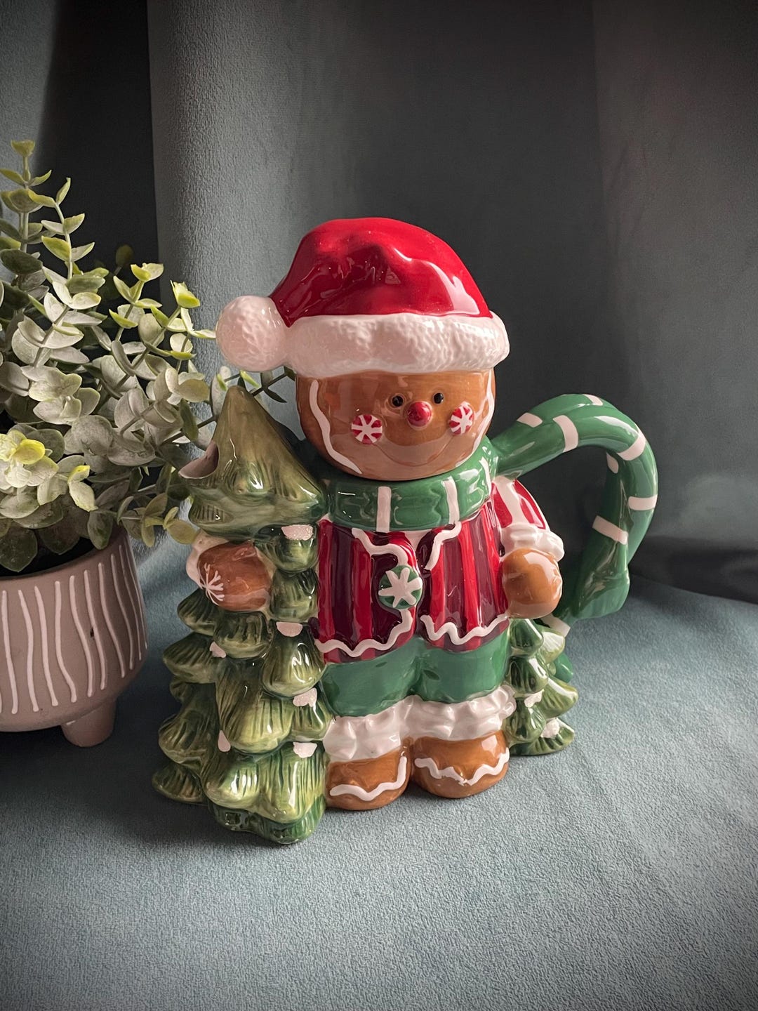 Home Interiors Gingerbread Man Ceramic Christmas Holiday Teapot - Etsy