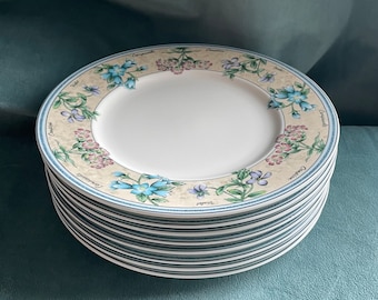 【ヴィンテージ】Micasa Peasantries 深皿5枚&平皿5枚セット Vintage Mikasa Parisian Garden Fine China Appetizer, Salad or