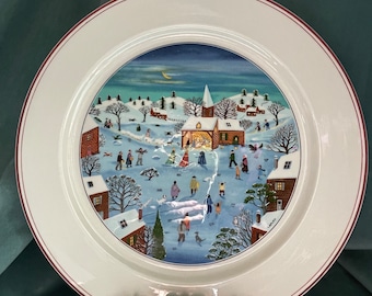 Villeroy & Boch Naif Christmas Porcelain Serving Chop Plate
