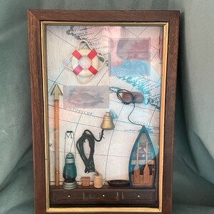 Vintage Nautical Shadow Box Hidden Key Holder Cabinet Wall Mount - Etsy
