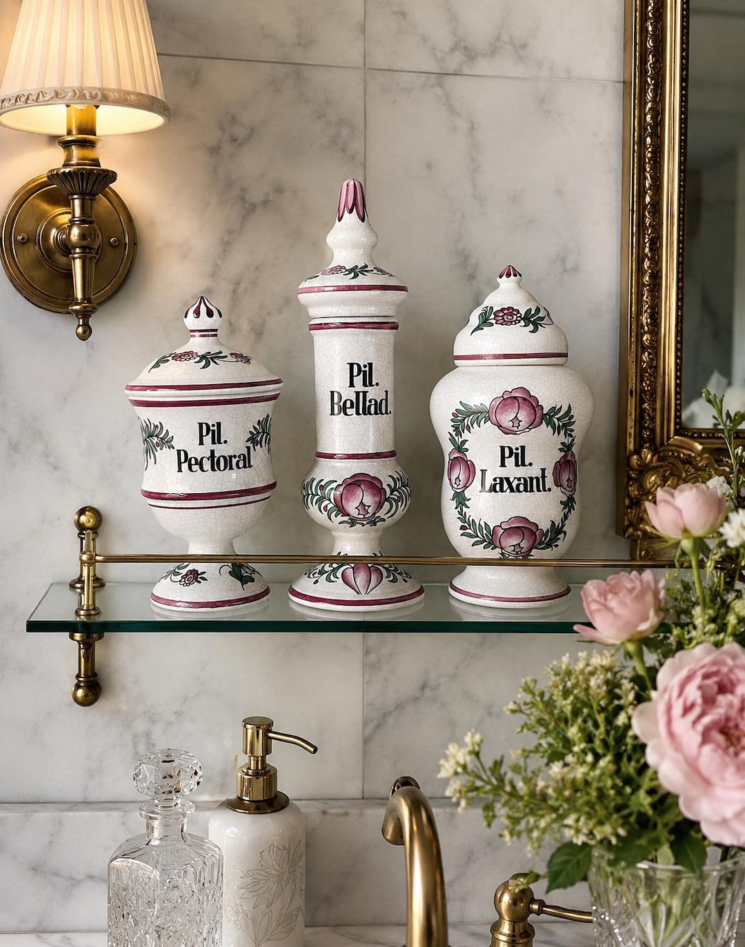 Vintage Anton Herr Keramik Apothecary Jars: German Porcelain With