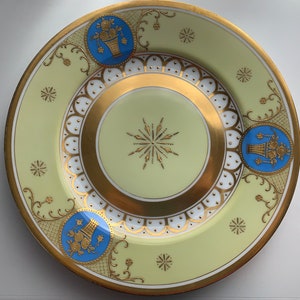 Vintage Pirkenhammer Czechoslovakia Porcelain Cabinet Plate Dinner Plate Rare