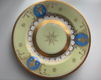 Vintage Pirkenhammer Czechoslovakia Porcelain Cabinet Plate Dinner Plate Rare