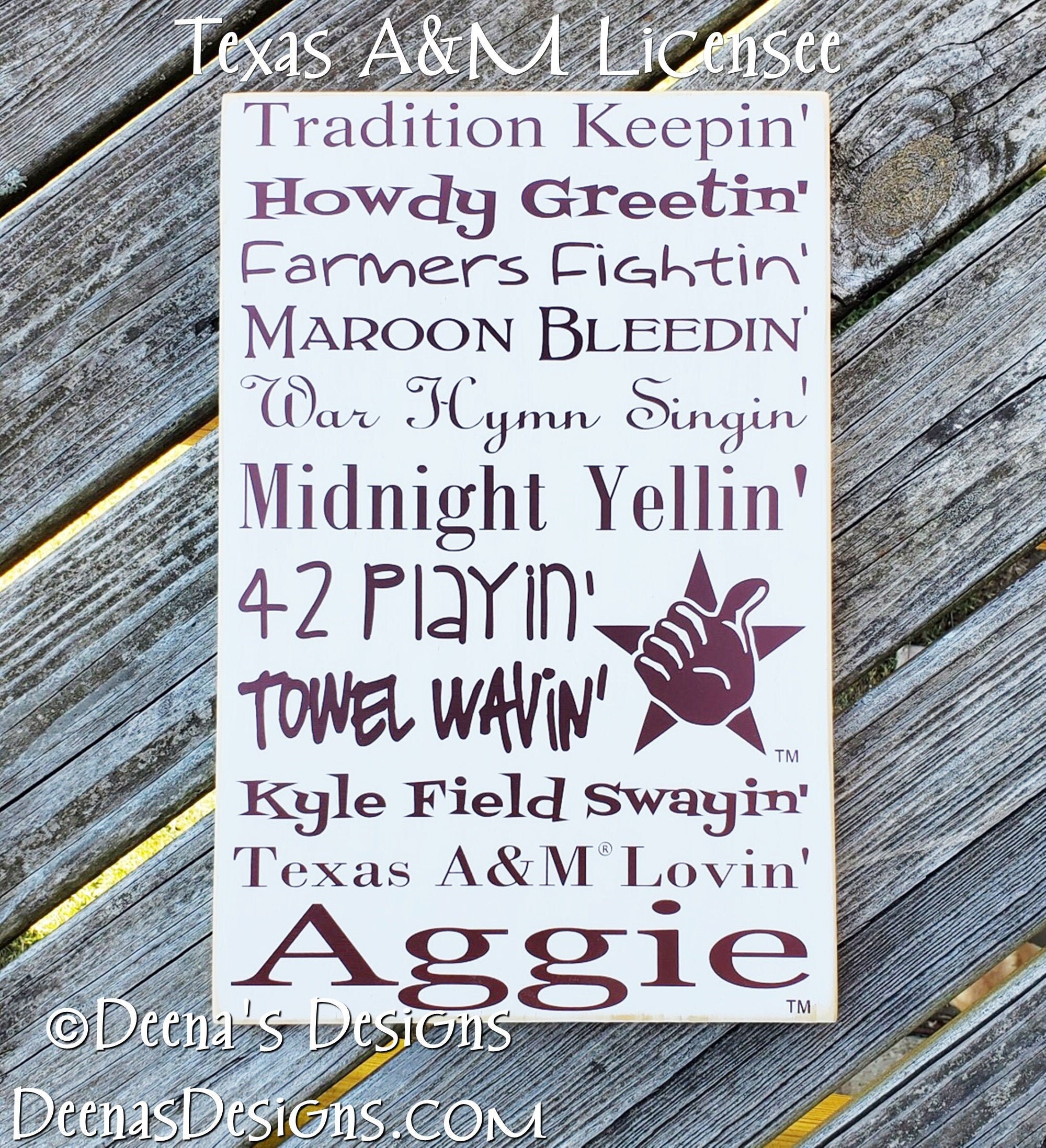 Texas A&M TAMU Sign TAMU Aggies Distressed Wood Sign Texas - Etsy