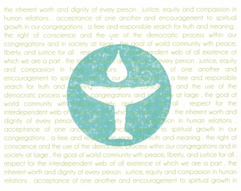 UU Principles and Purposes Chalice / 8x10 Print