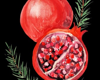 Pomegranates for Palestine Holiday Cards