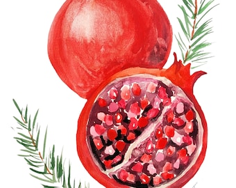 Pomegranates for Palestine Watercolour Originals
