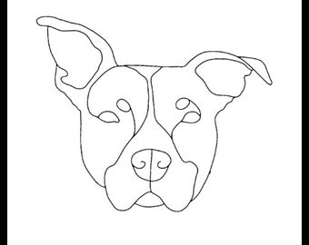 Custom Pet Line Art Portraits and Tattoo Design