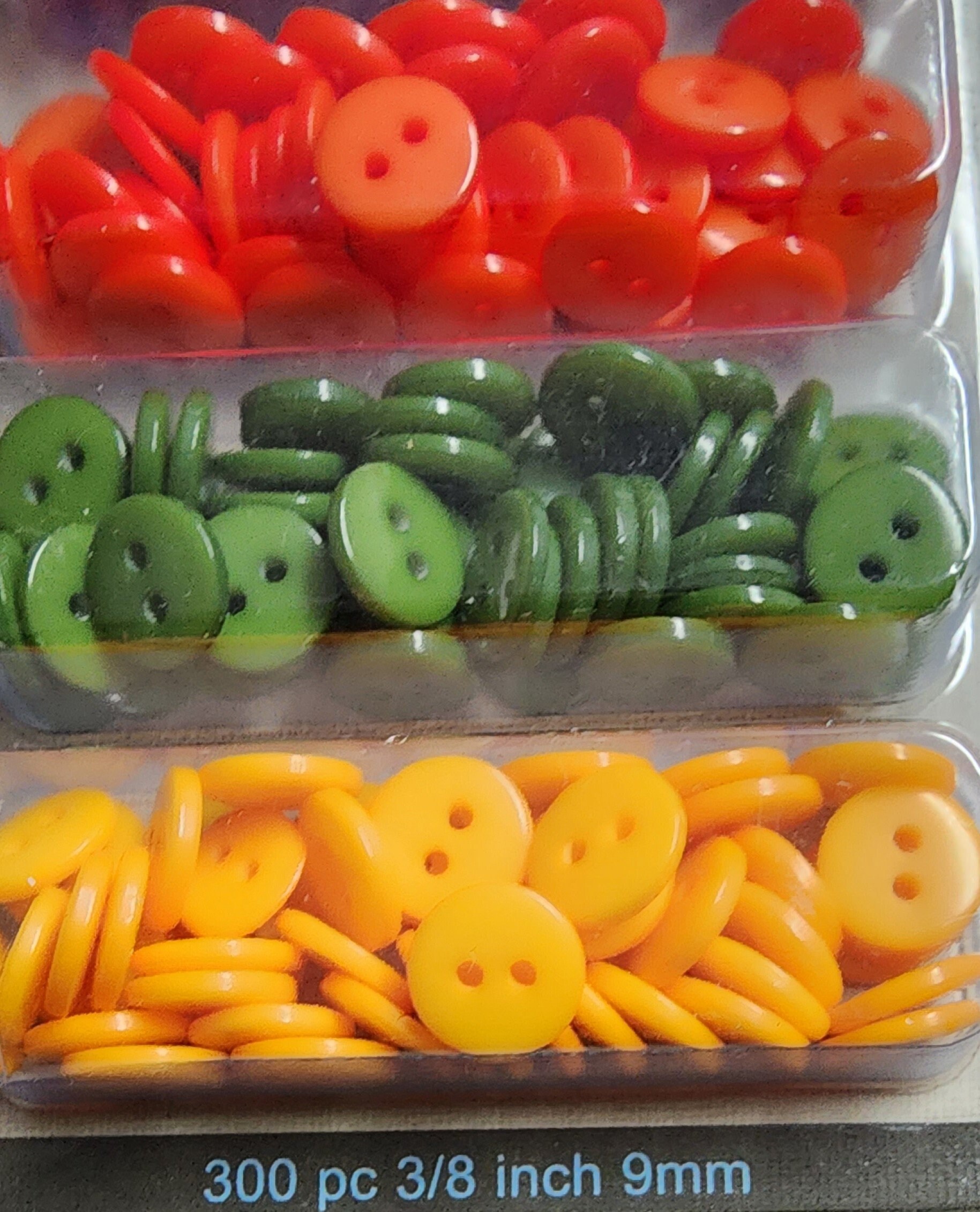 Multi Color Pack, 2 Hole Round Button. 1 Style, 5 Colors. Sew-ology ...