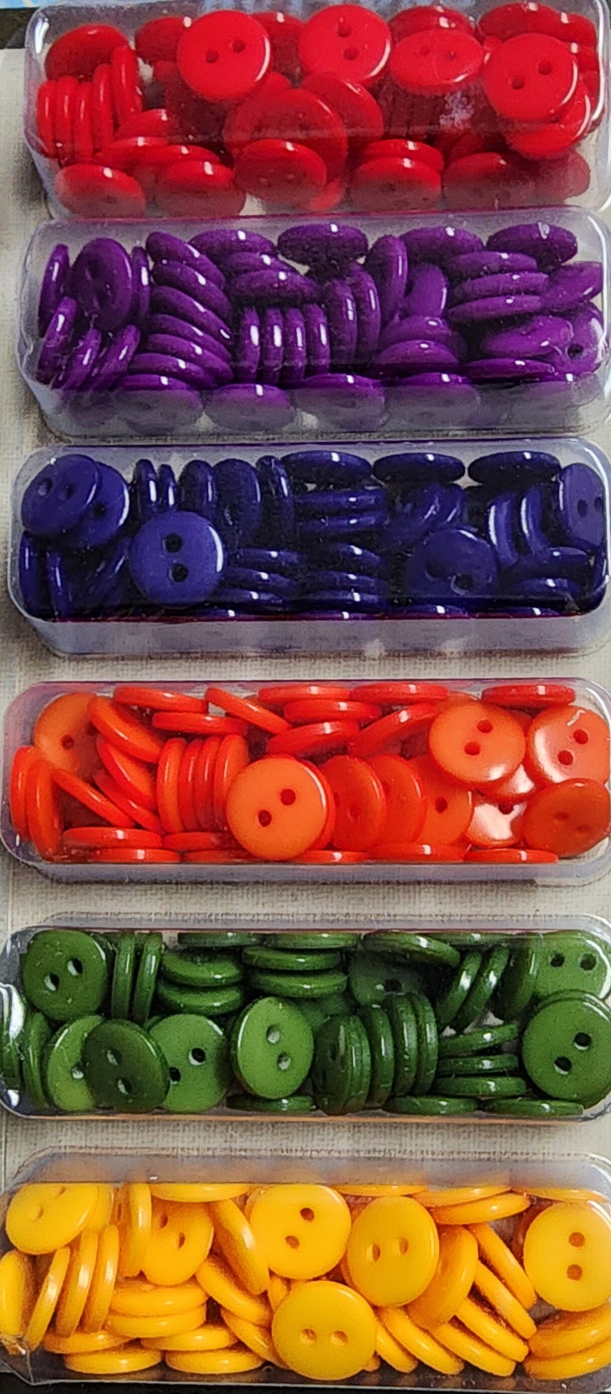 Multi Color Pack, 2 Hole Round Button. 1 Style, 5 Colors. Sew-ology ...