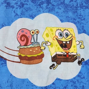 Sponge Bob square pants Twin size flat & fitted sheets. Very good condition. cotton blend fabric, good elastic. No pillowcases. 2004