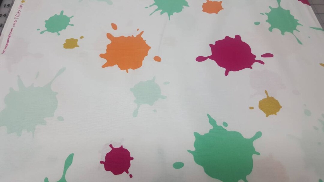 Hoffman Splat Paint Splatter 100 Cotton Quilting Fabric. PRICED by the