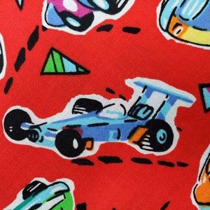 Fast Racing Cars 100 /% cotton fabric
