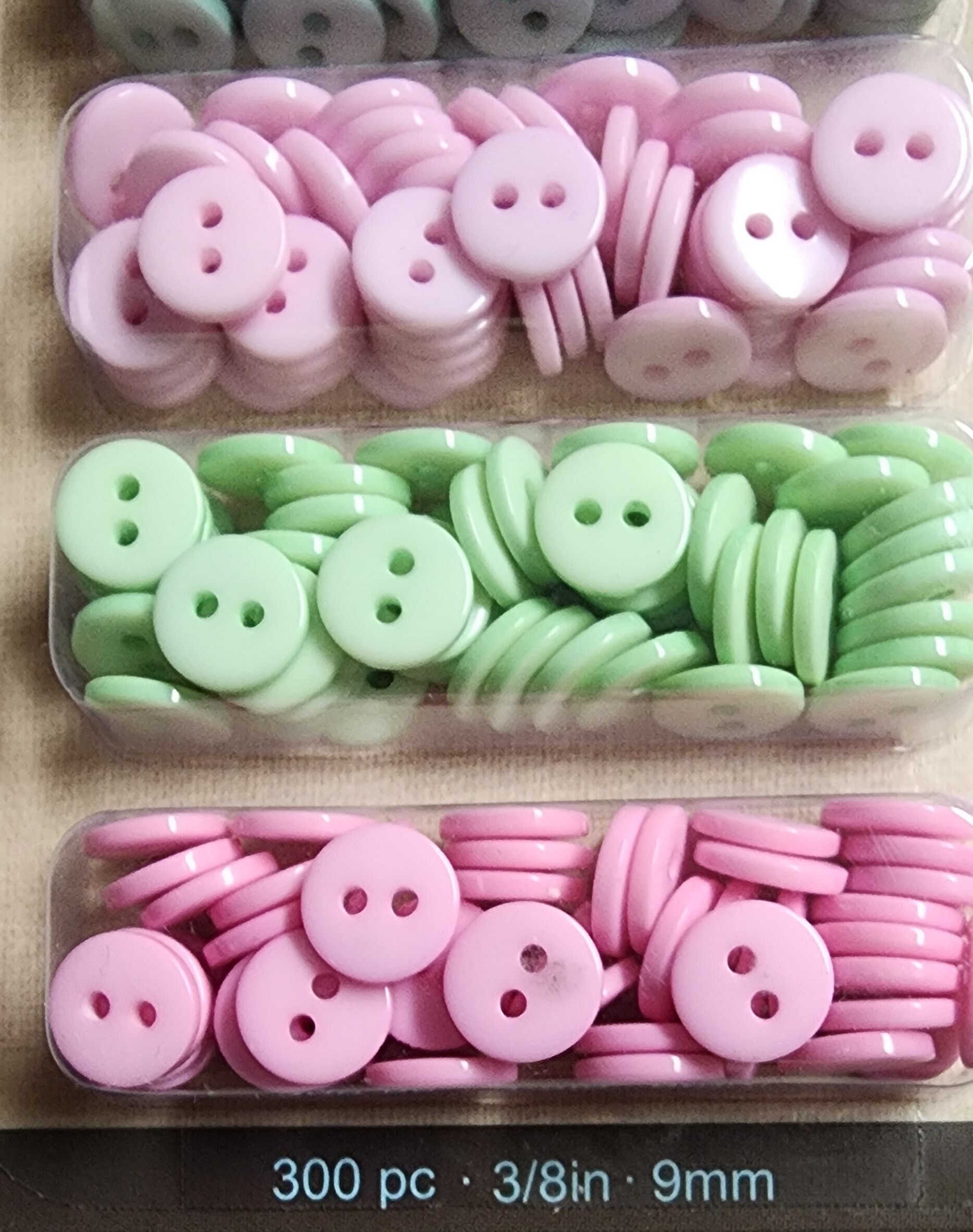 Multi Color Pack, 2 Hole Round Button. 1 Style, 5 Colors. Sew-ology ...