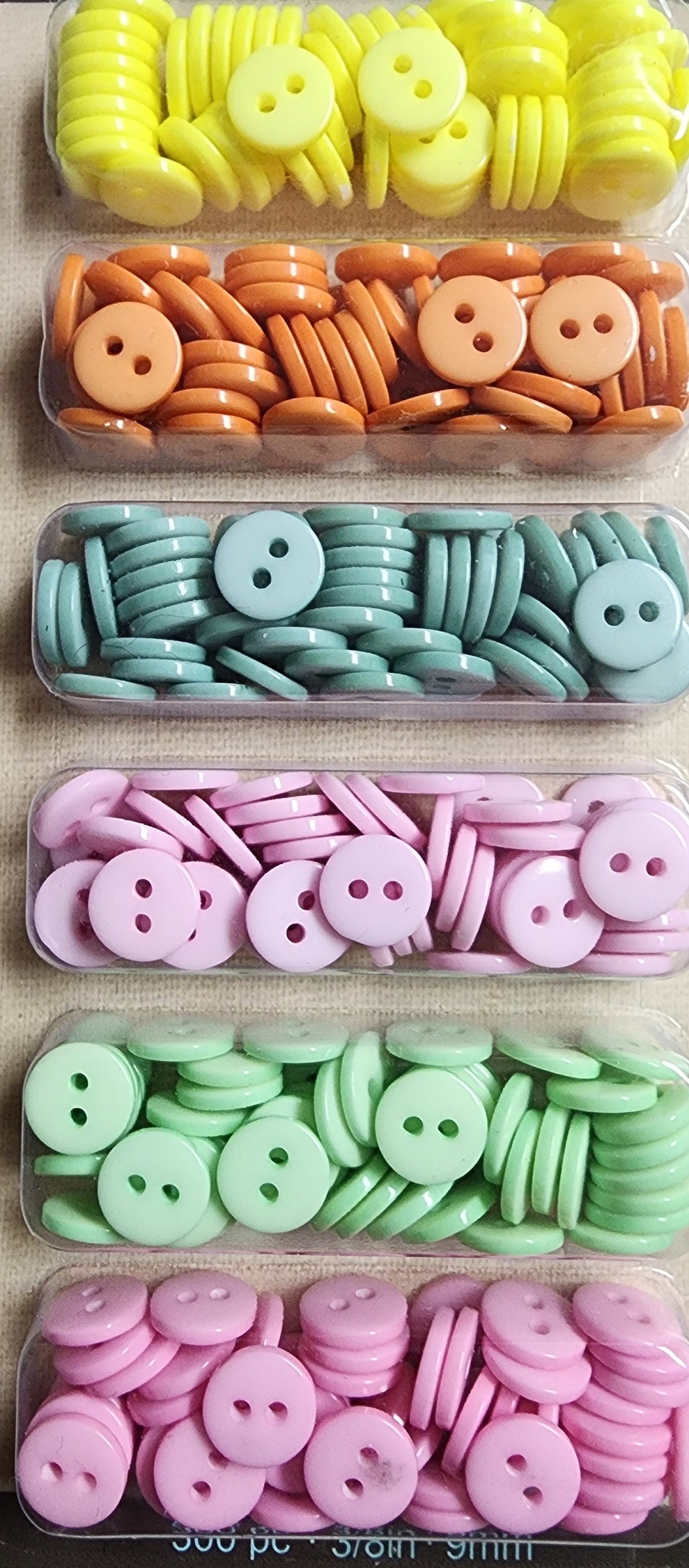 Multi Color Pack, 2 Hole Round Button. 1 Style, 5 Colors. Sew-ology ...