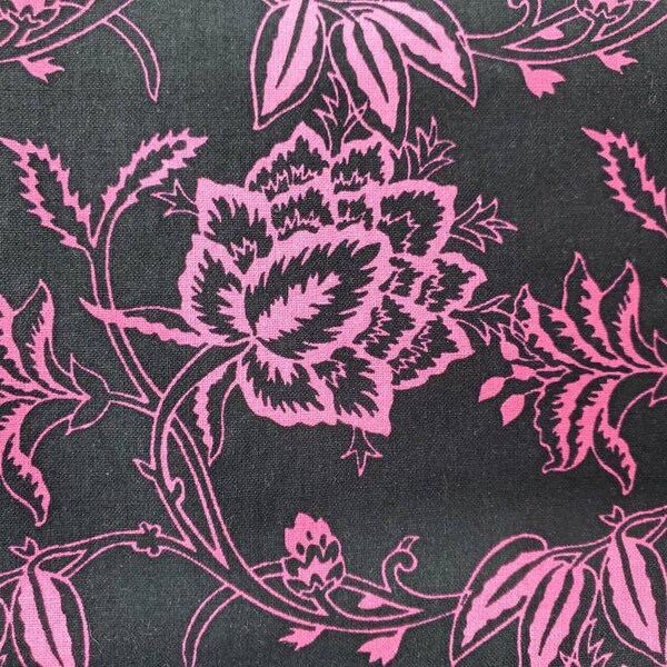 Pink Black Fabric Etsy